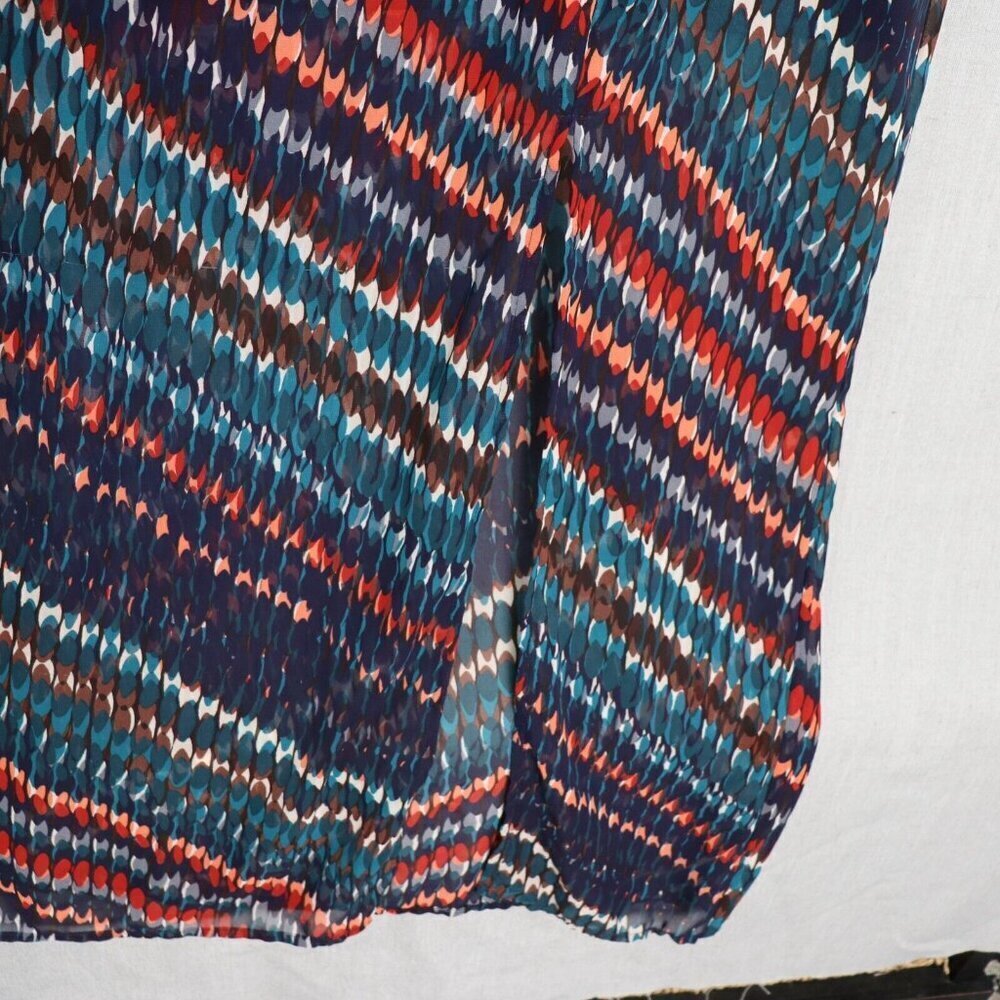 Cato Plus Size 22/24 Dress V-Neck Multicolor Formal Maxi Chevron Bead Detail - Picture 7 of 16